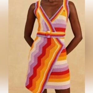 FARM Rio Multicolor Striped Mini Dress